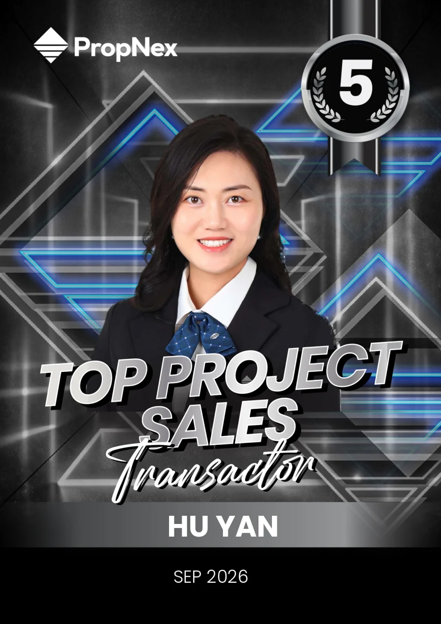 HU YAN · Top Project Sales Transactor · No. 5 · September 2026