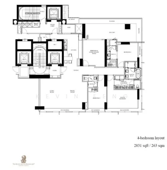 The Ritz-Carlton Resi · KFD-LUX-004 户型图 1