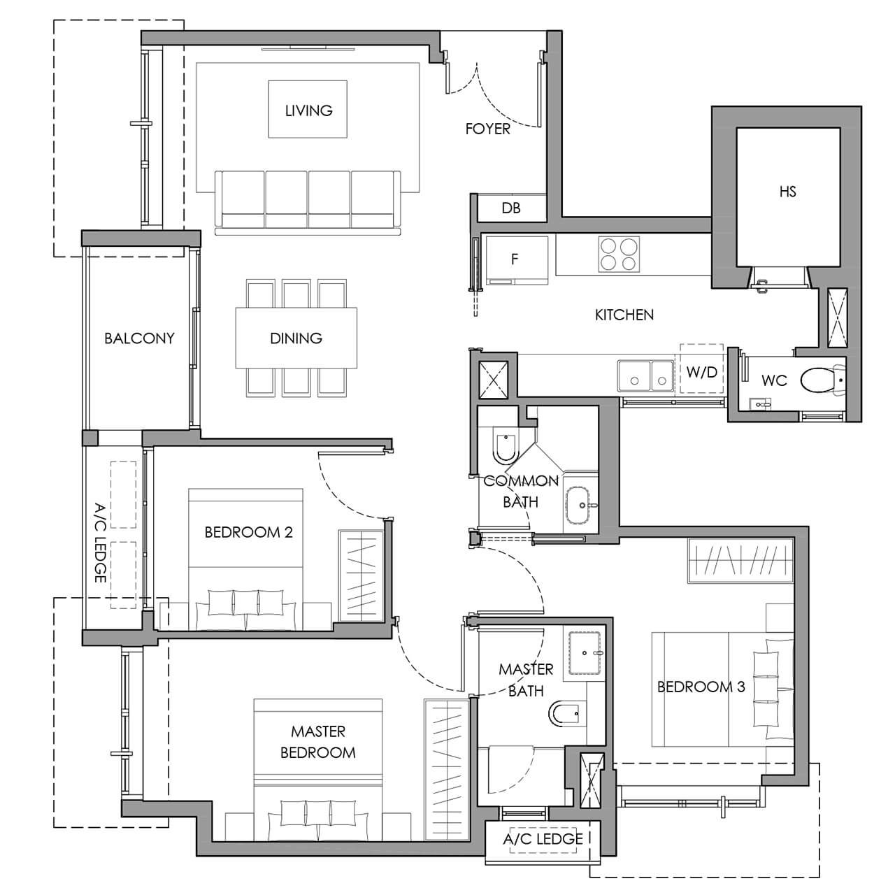 B1 · 1055 sqft