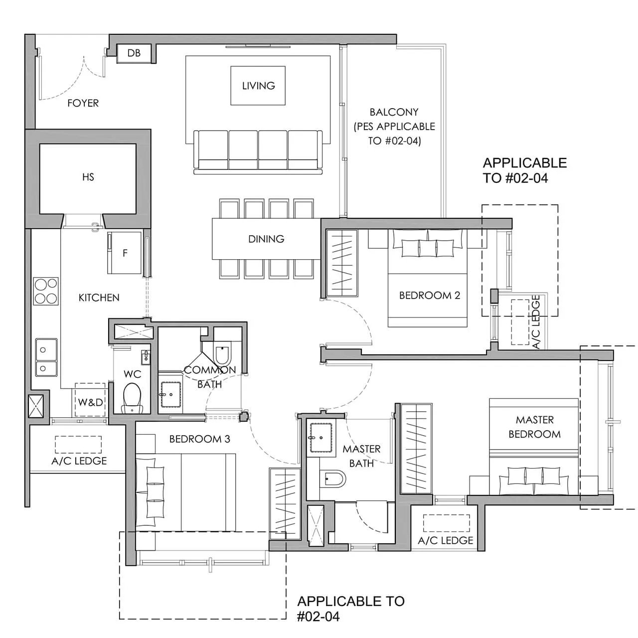 B3 · 1087 sqft
