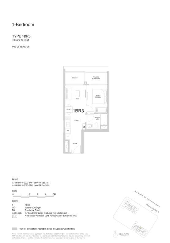 1 Bedroom · 3