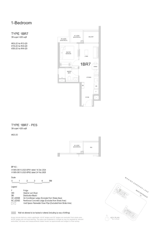 1 Bedroom · 7