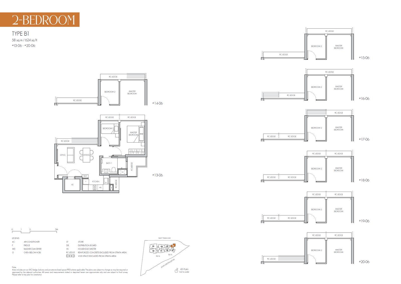 8@BT 武吉知马 #20-06 · 2 Bedroom B1 · 58 ㎡