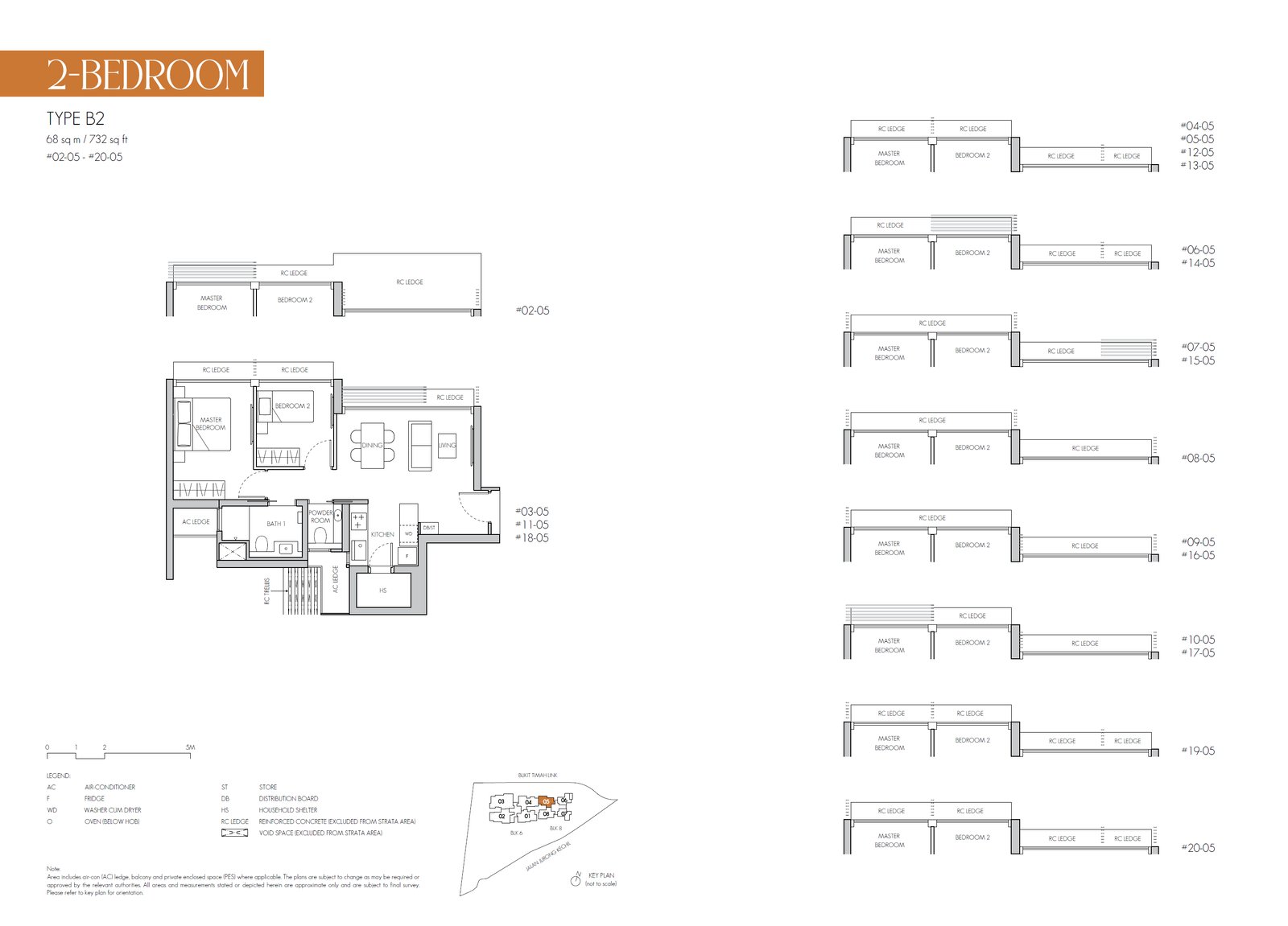 8@BT 武吉知马 #20-05 · 2 Bedroom B2 · 68 ㎡