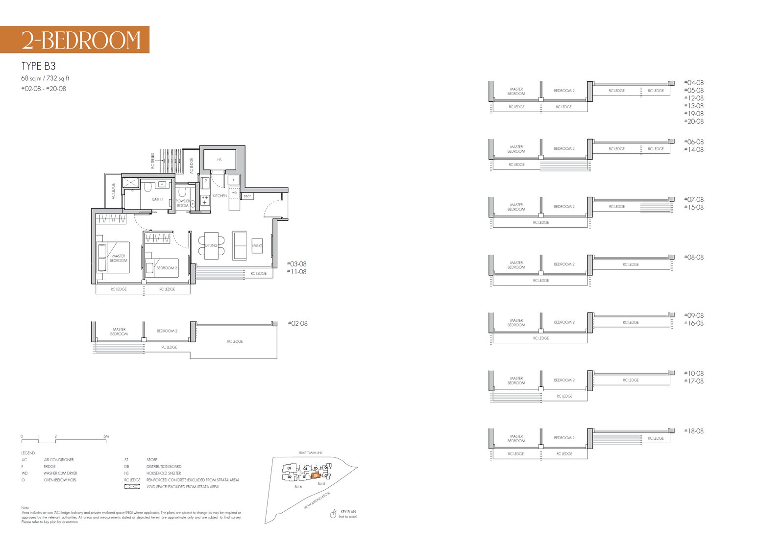 8@BT 武吉知马 #19-08 · 2 Bedroom B3 · 68 ㎡
