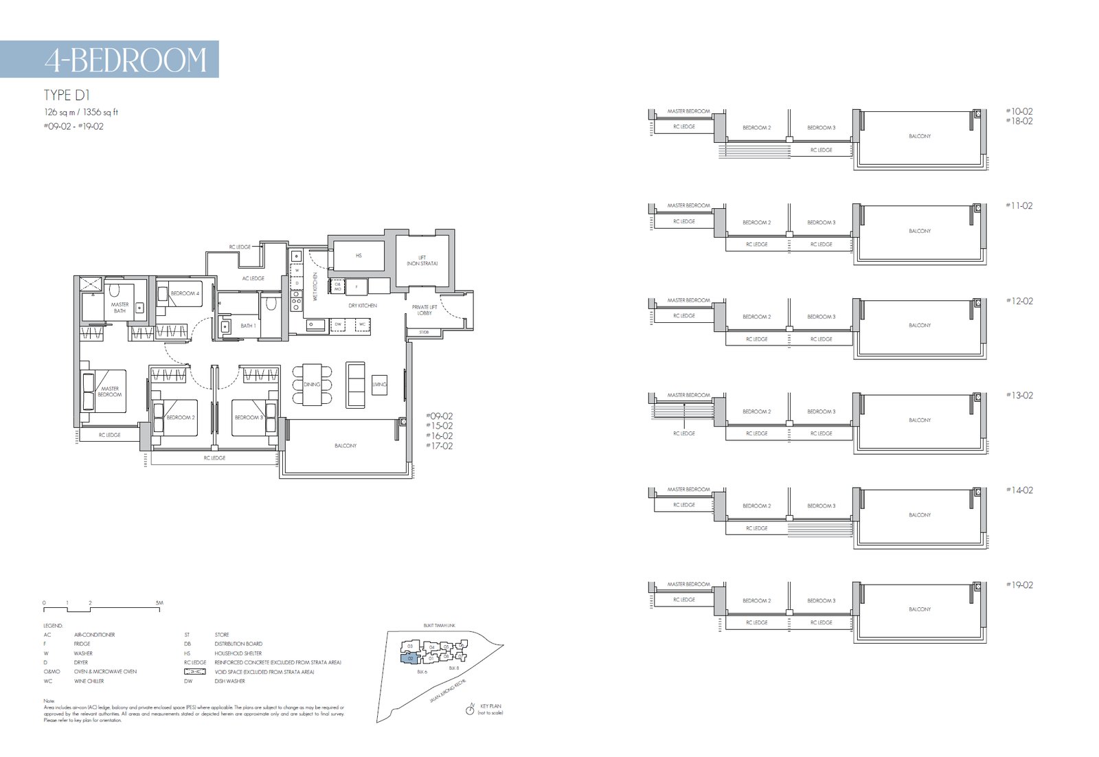 8@BT 武吉知马 #19-02 · 4 Bedroom D1 · 126 ㎡