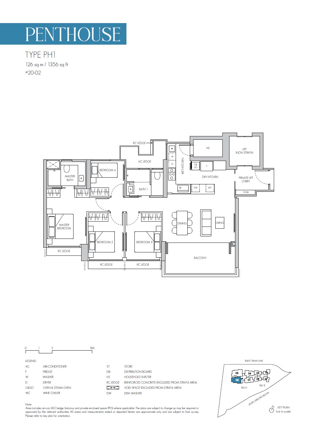 8@BT 武吉知马 #20-02 · Penthouse PH1 · 126 ㎡