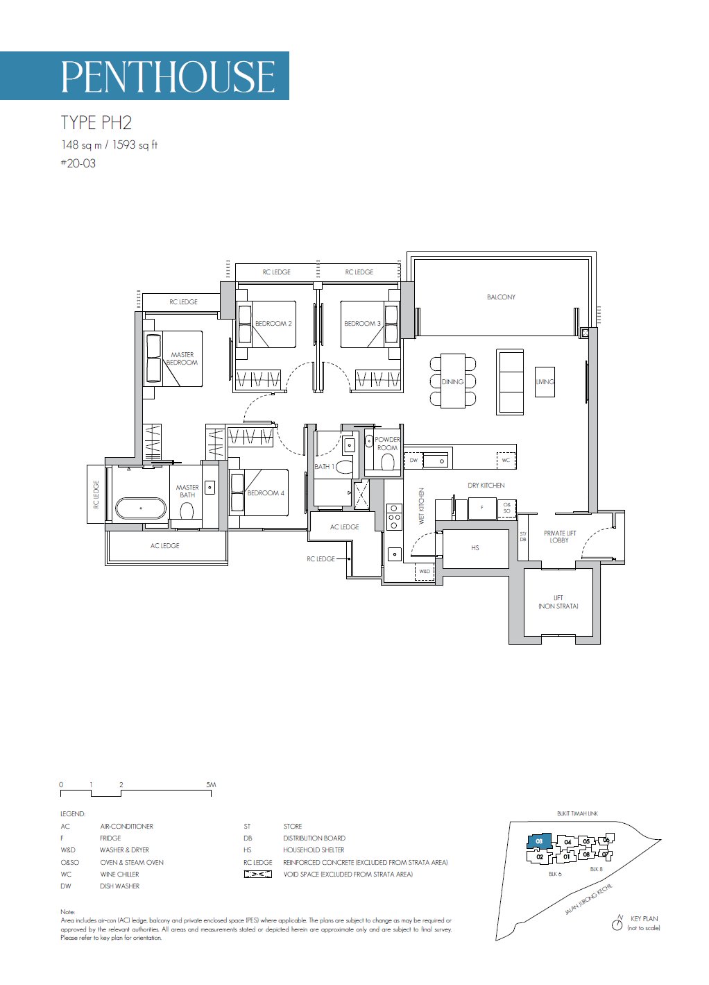 8@BT 武吉知马 #20-03 · Penthouse PH2 · 148 ㎡