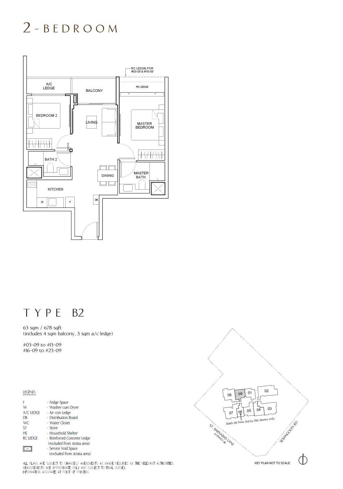 The Arcady 文庆 #22-09 · 2 Bedroom B2 · 63 ㎡