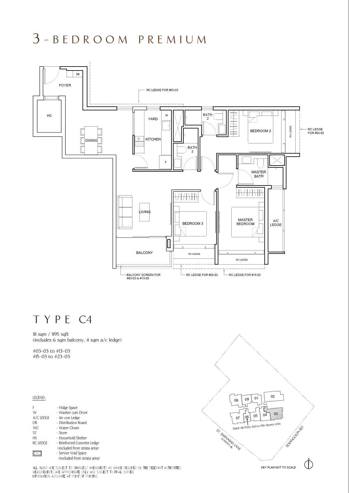 The Arcady 文庆 #21-03 · 3 Bedroom Premium C4 · 111 ㎡