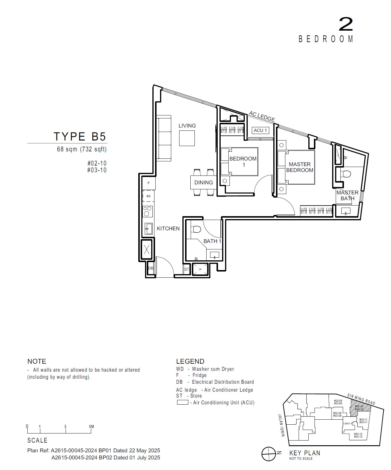 Artisan 8 上汤申 #02-10 · 2 Bedroom B5 · 68 ㎡