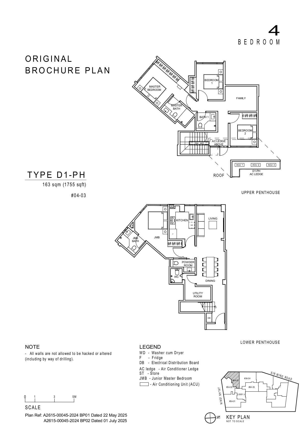 Artisan 8 上汤申 #04-03 · 4 Bedroom D1-PH · 163 ㎡