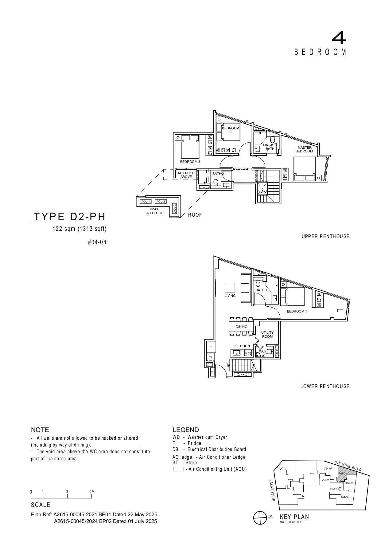 Artisan 8 上汤申 #04-08 · 4 Bedroom D2-PH · 122 ㎡