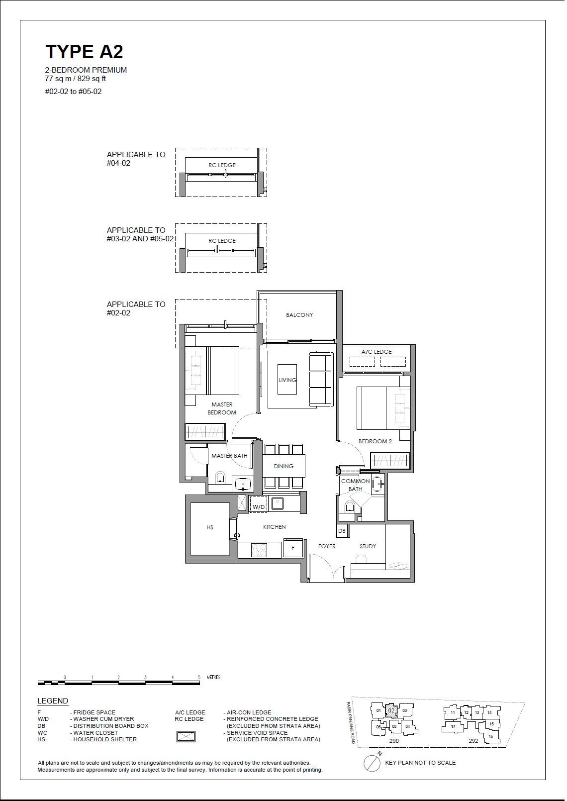 The Hillshore 锦绣山庄 #05-02 · 2 Bedroom Premium A2 · 77 ㎡