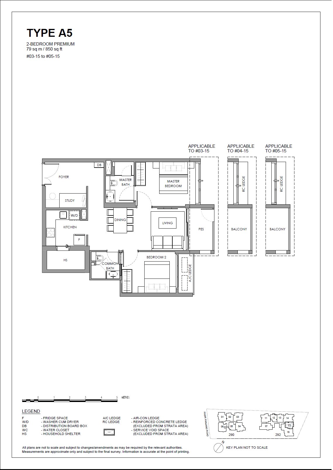 The Hillshore 锦绣山庄 #05-15 · 2 Bedroom Premium A5 · 79 ㎡