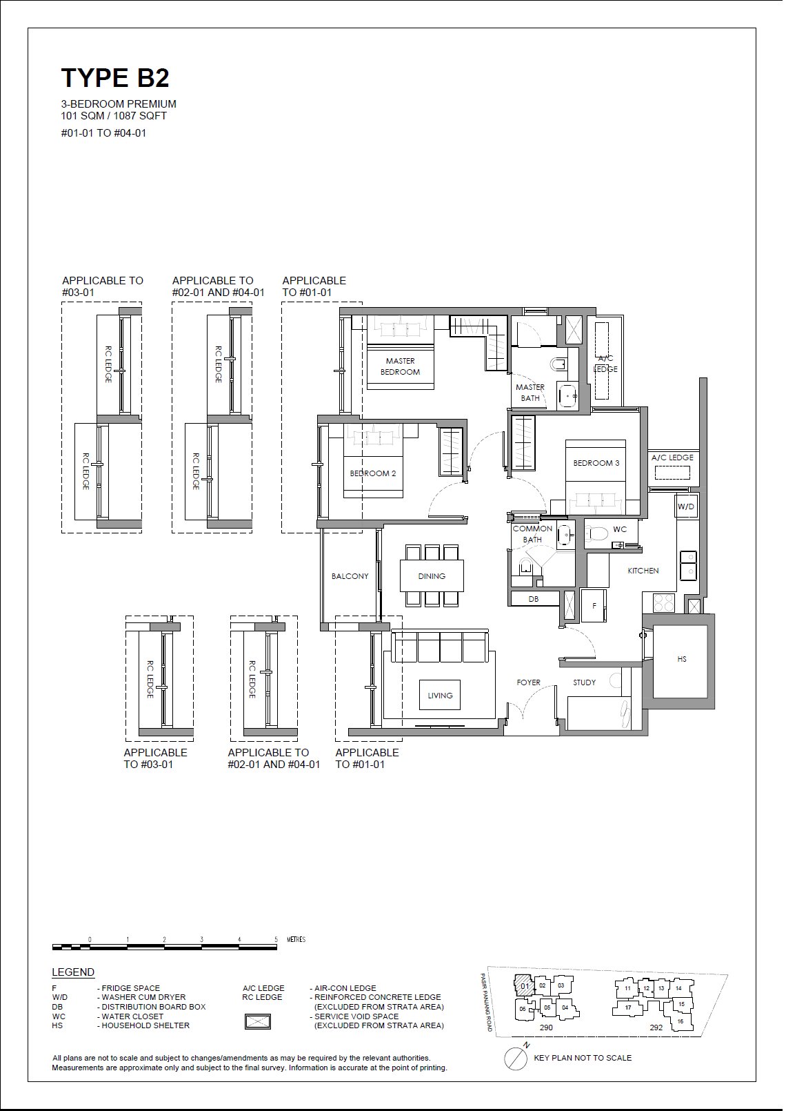 The Hillshore 锦绣山庄 #04-01 · 3 Bedroom Premium B2 · 101 ㎡