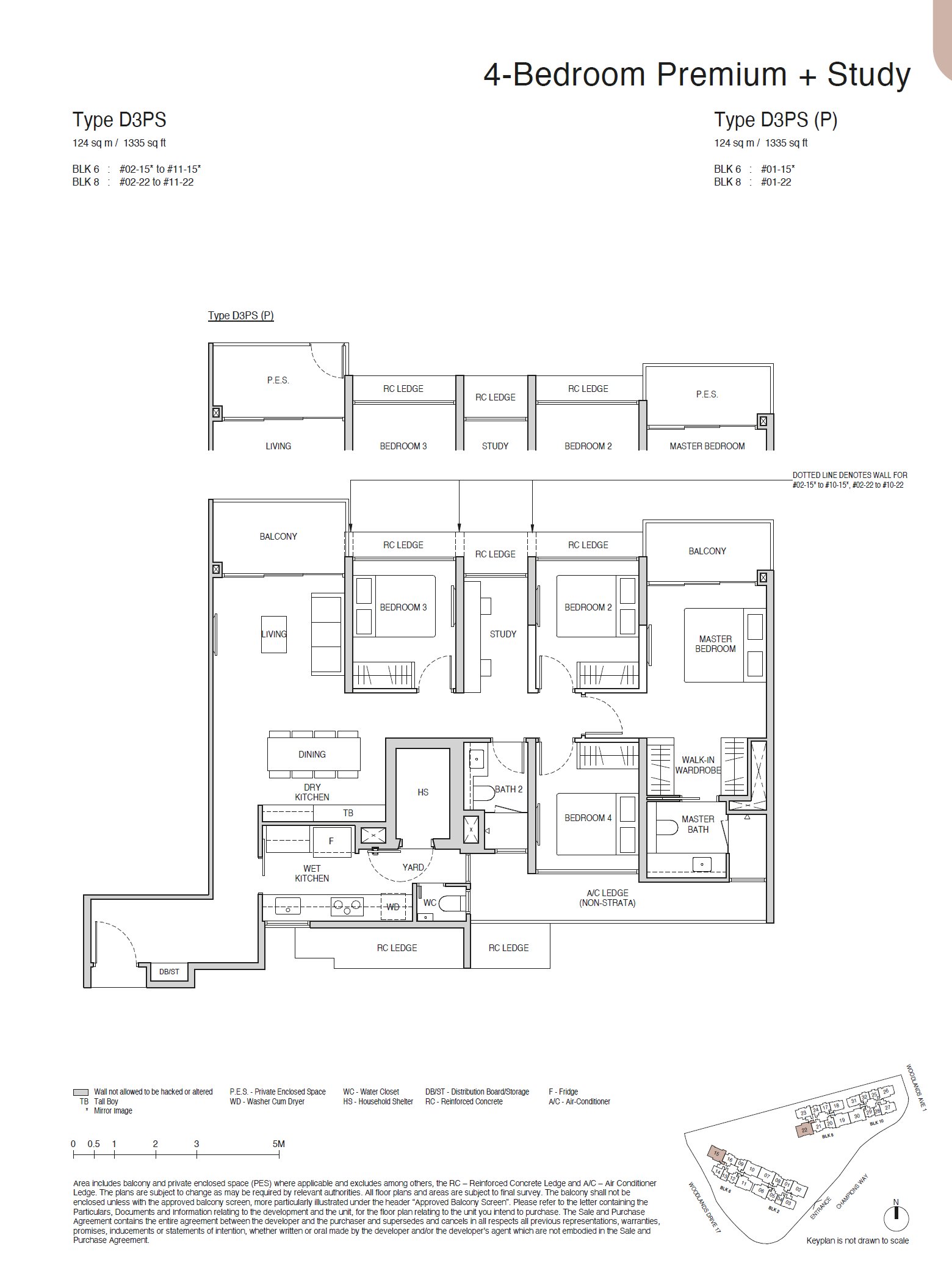 Norwood Grand 兀兰 #05-15 · 4 BEDROOM PREMIUM + STUDY D3PS · 124 ㎡