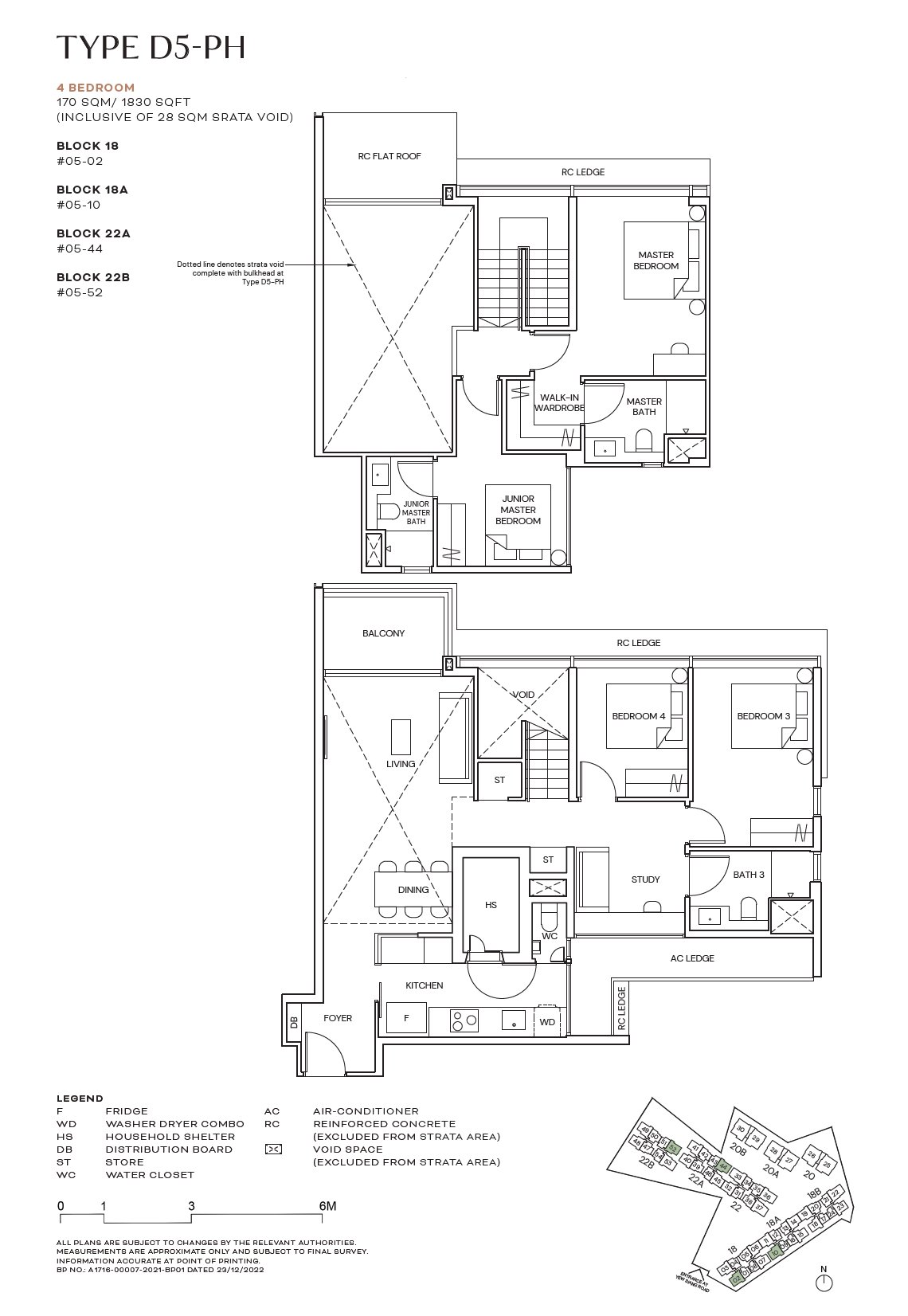 Terra Hill 泰景苑 #05-10 · 4 Bedroom D5-PH · 170 ㎡