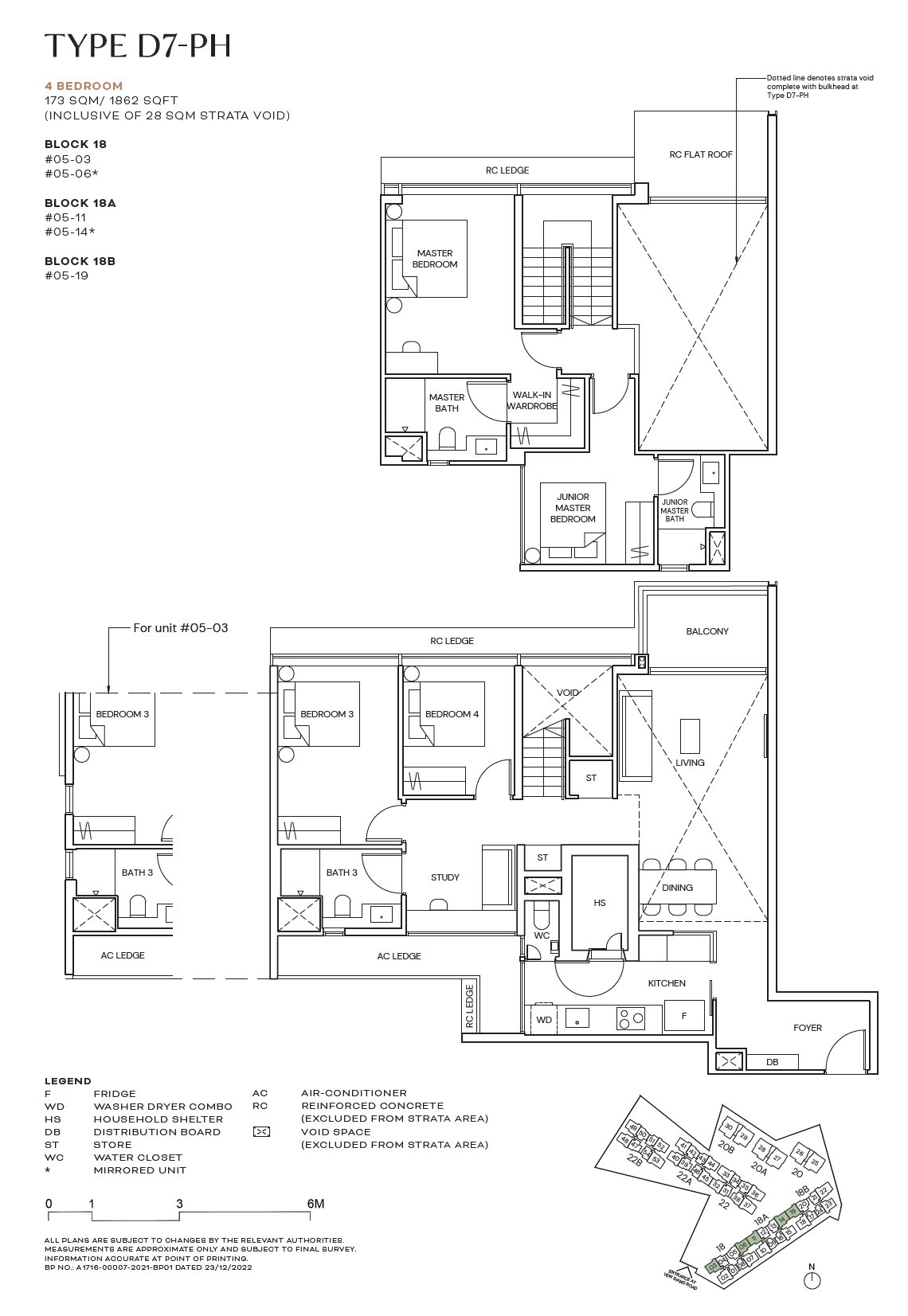 Terra Hill 泰景苑 #05-03 · 4 Bedroom D7-PH · 173 ㎡