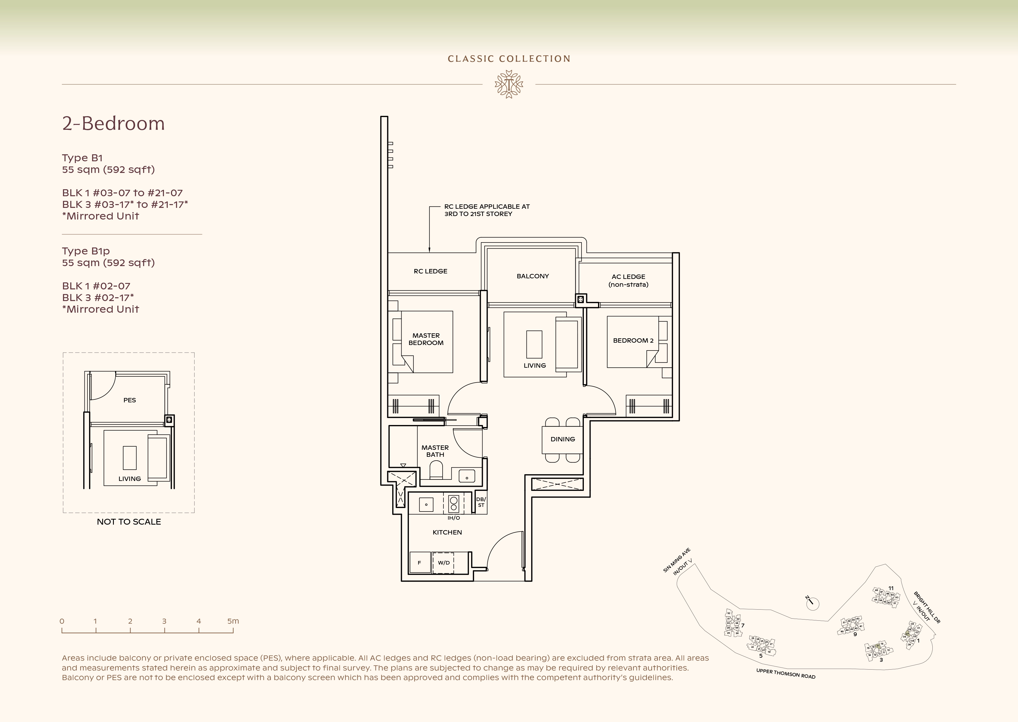 B1 · 55 m² / 592 sqft