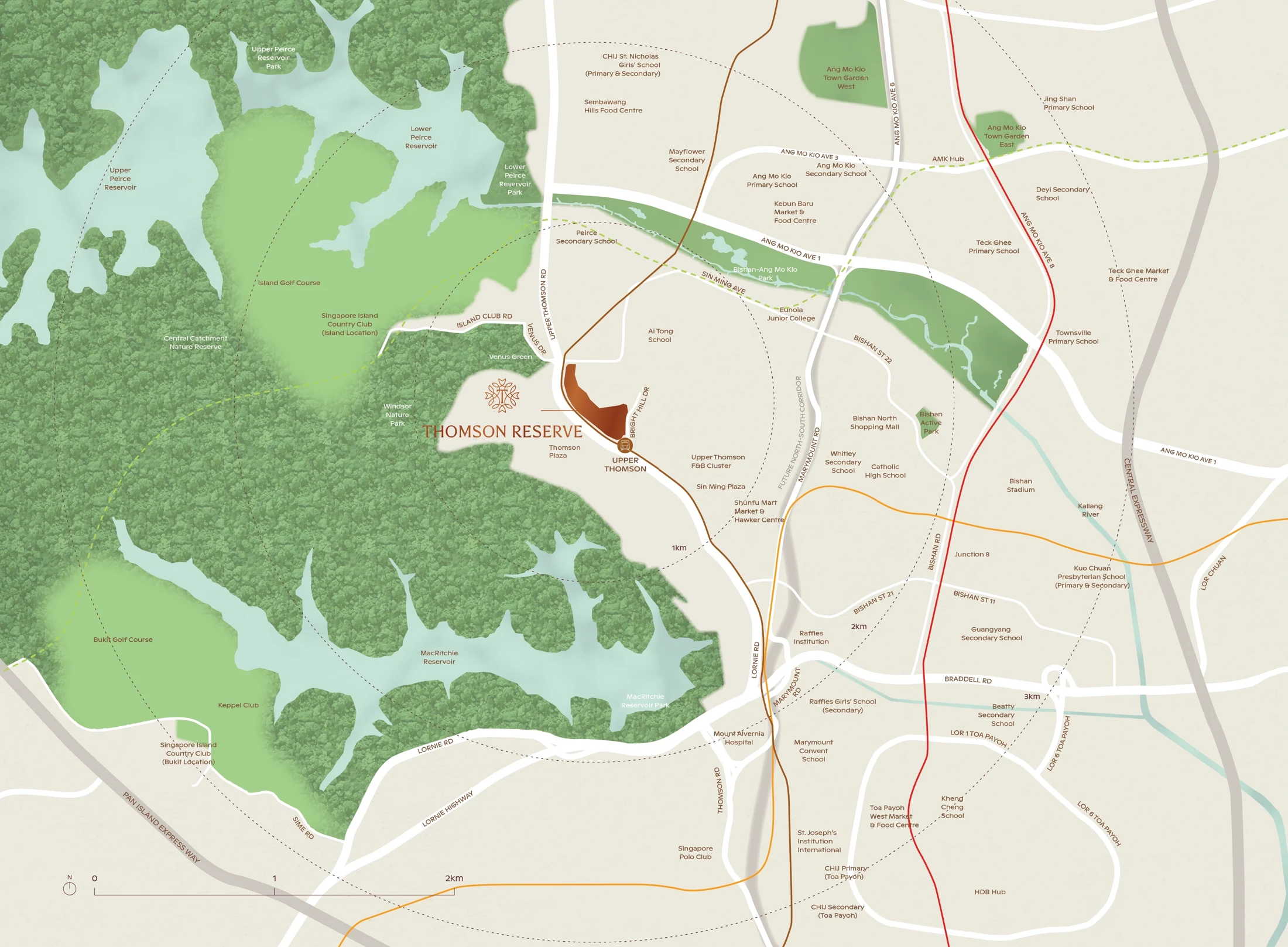 Thomson Reserve 位置图